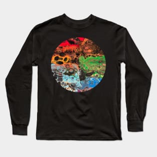 All the Colors / Acrylic Pouring Long Sleeve T-Shirt